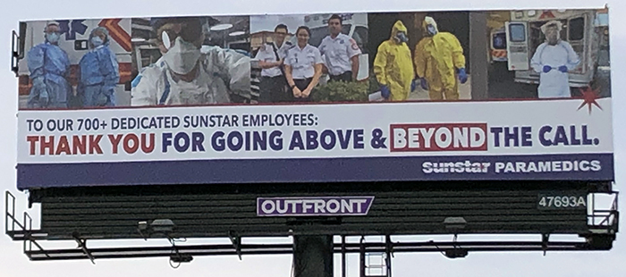 EMS Week billboard