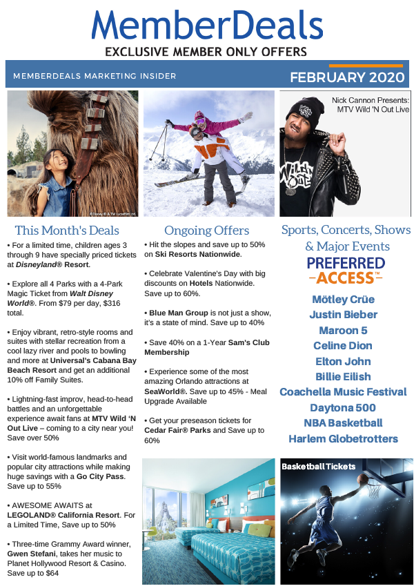 February 2020 MemberDeals February Specials